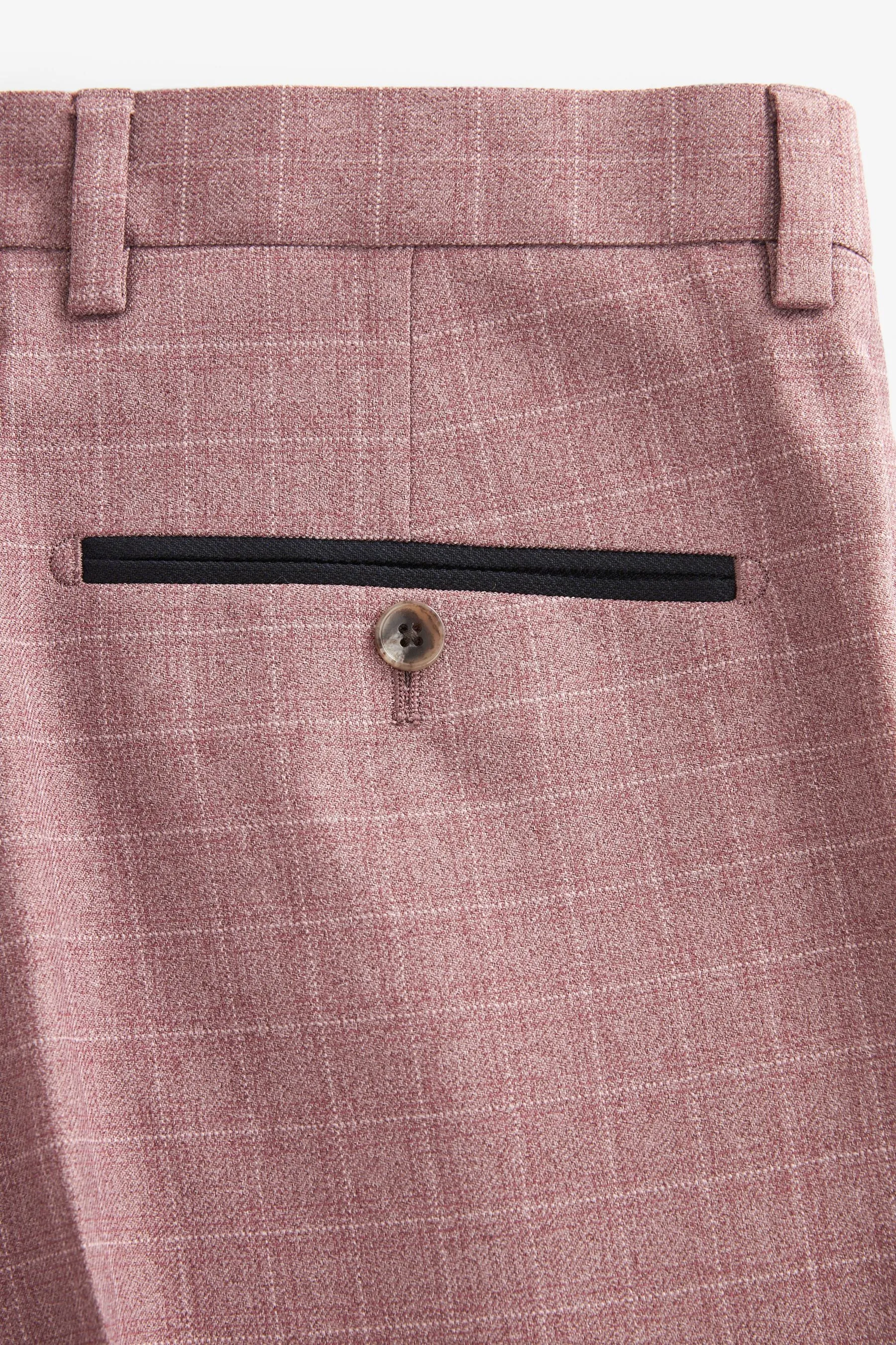 Rosa  - Completo skinny A quadri Pantaloni