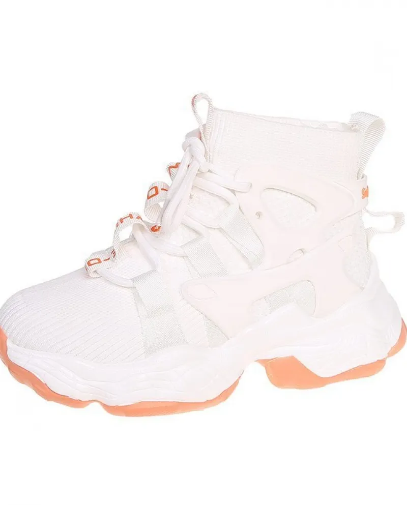 Scarpe alte Scarpe da donna sportive piatte casual con suola spessa da donna