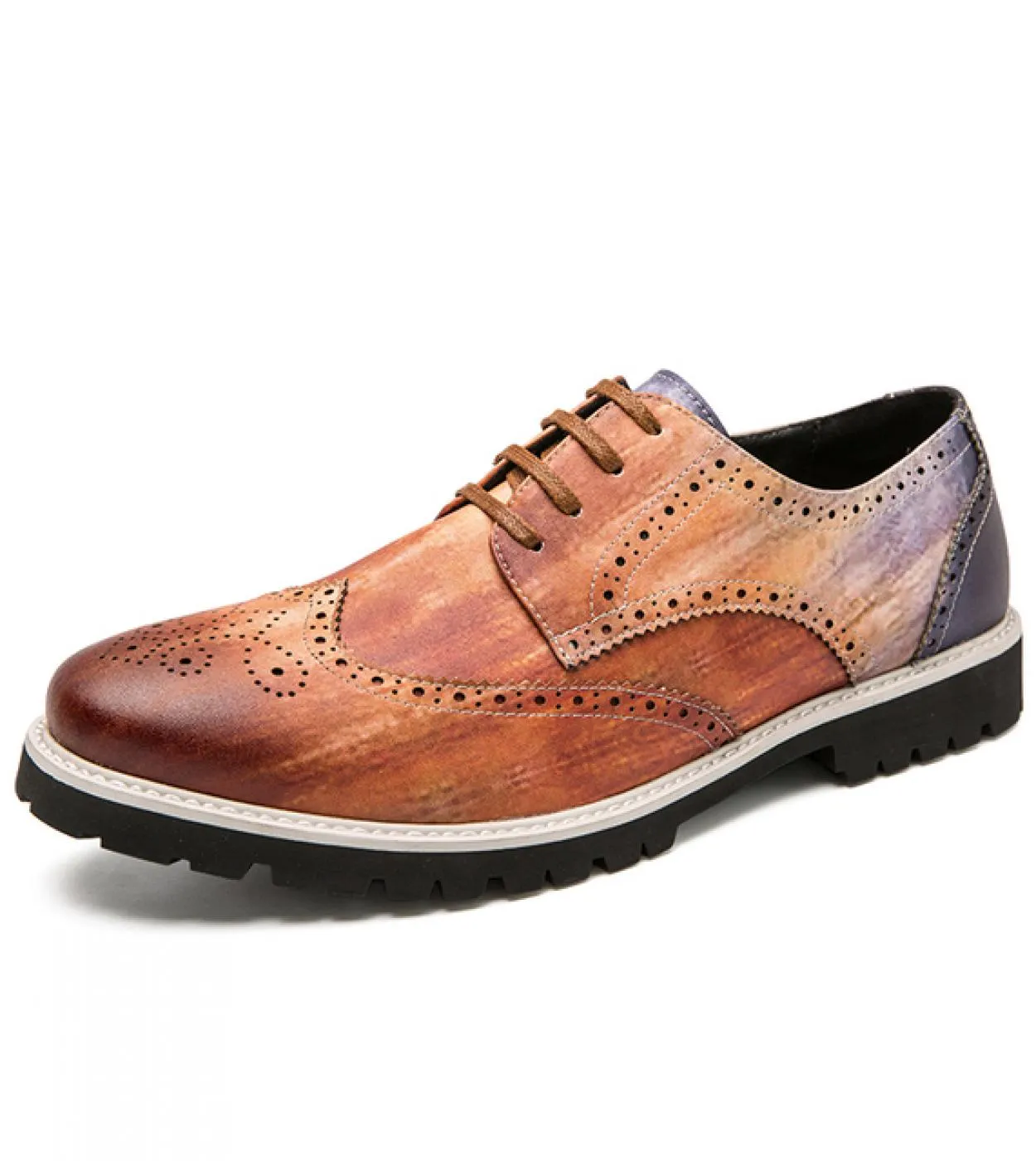 Scarpe formali da uomo nuove primaverili Scarpe in pelle con suola spessa Scarpe eleganti stringate per la festa nuziale di Oxfo