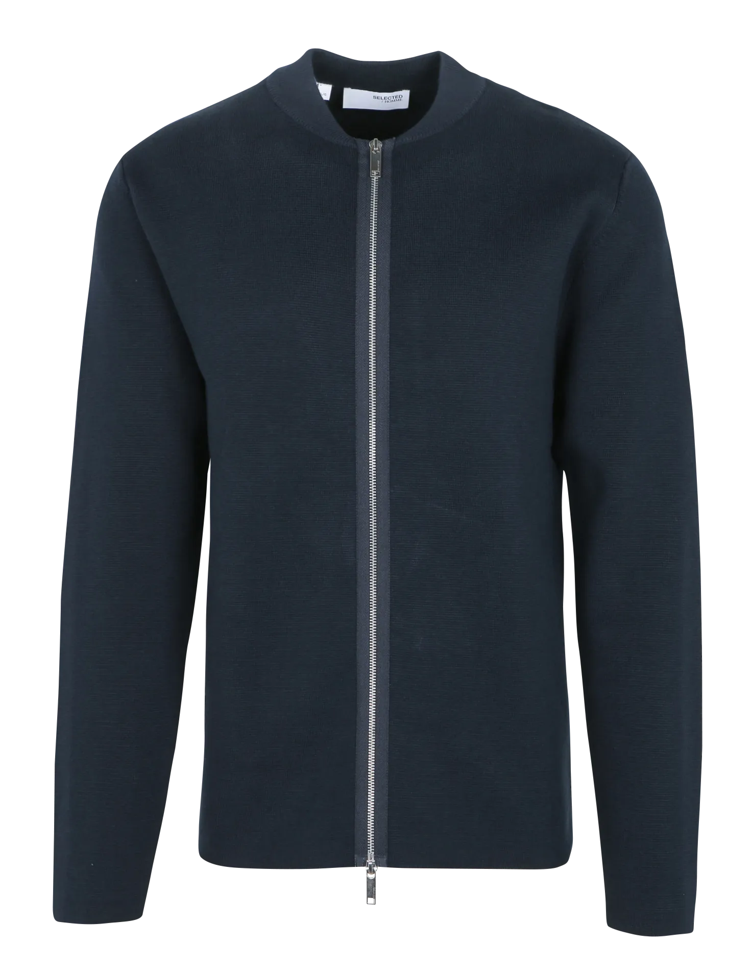  SELECTED   MIKE - Gilet collo teddy in misto cotone biologico | Blu