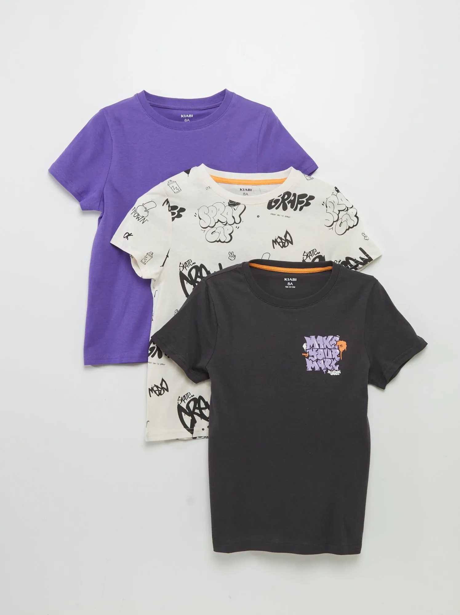Set di 3 t-shirt a maniche corte - GRIGIO