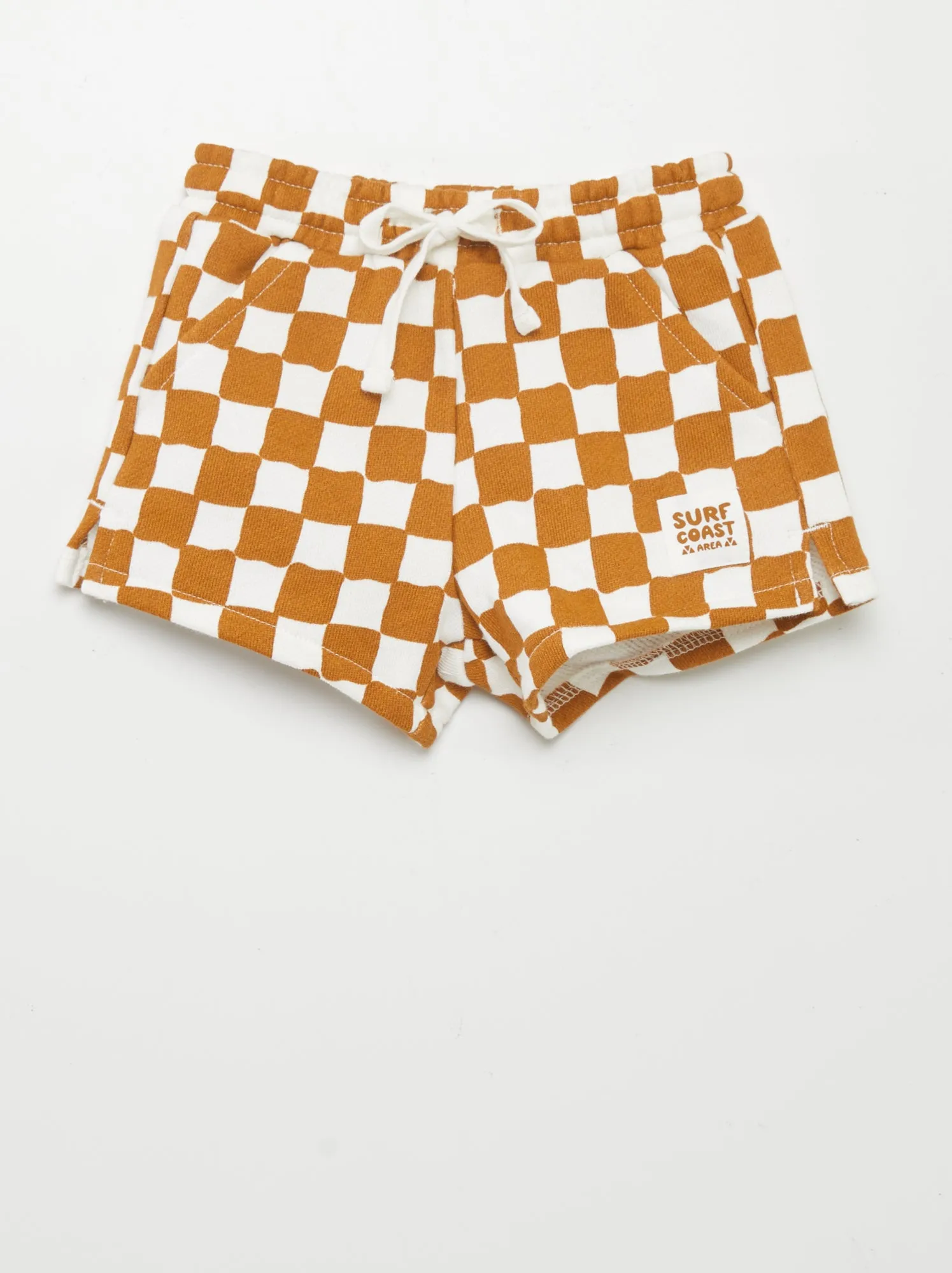 Shorts a quadri - MARRONE