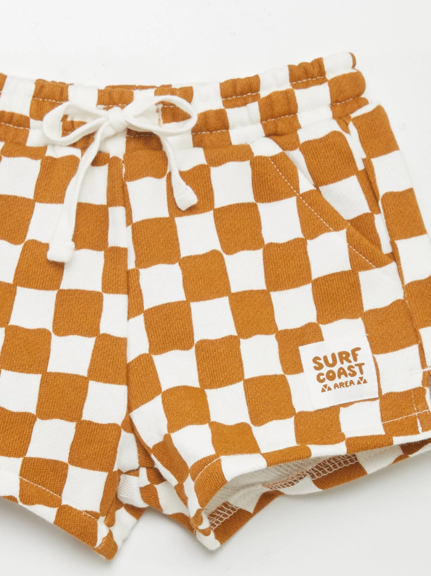 Shorts a quadri - MARRONE