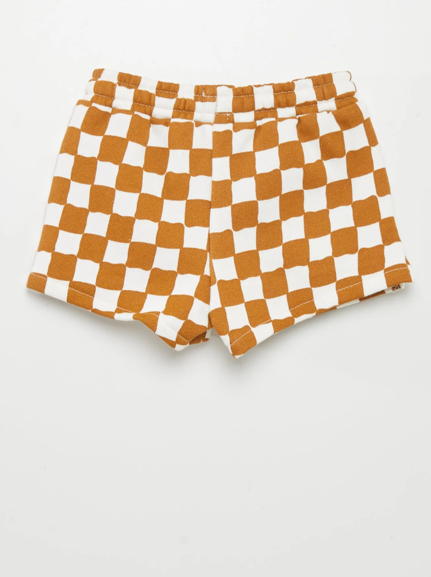 Shorts a quadri - MARRONE