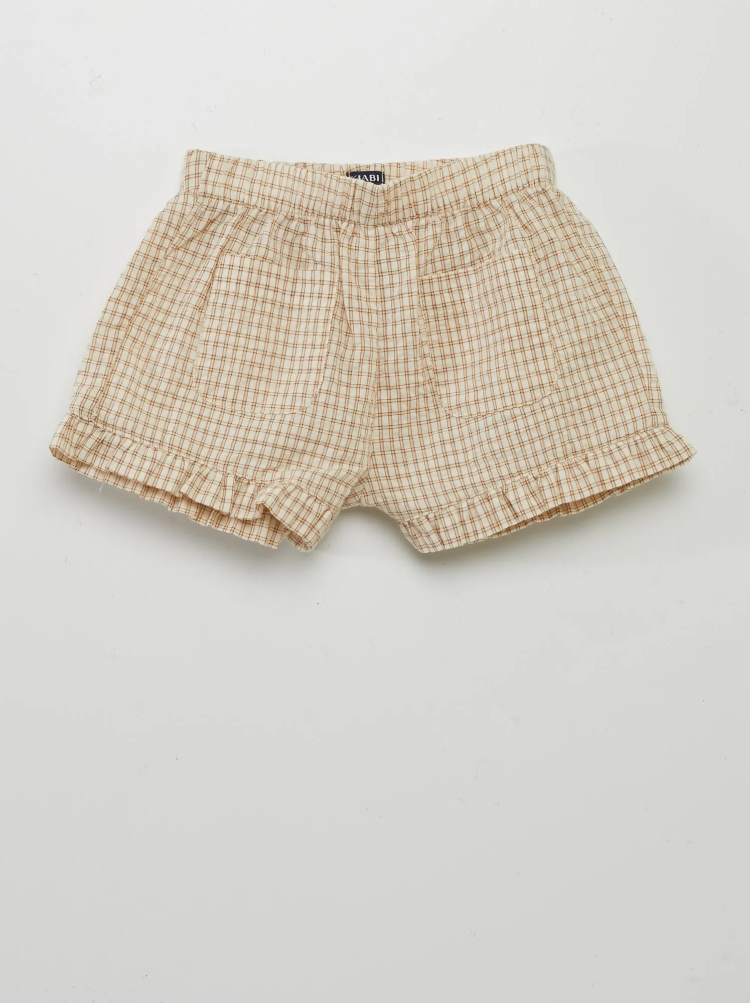 Shorts a quadri stile vichy - BEIGE