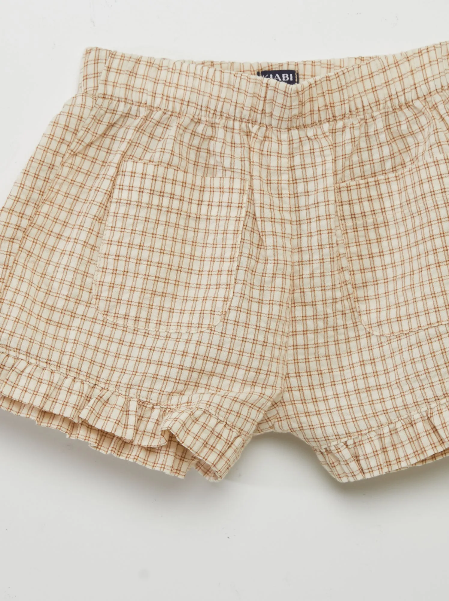 Shorts a quadri stile vichy - BEIGE