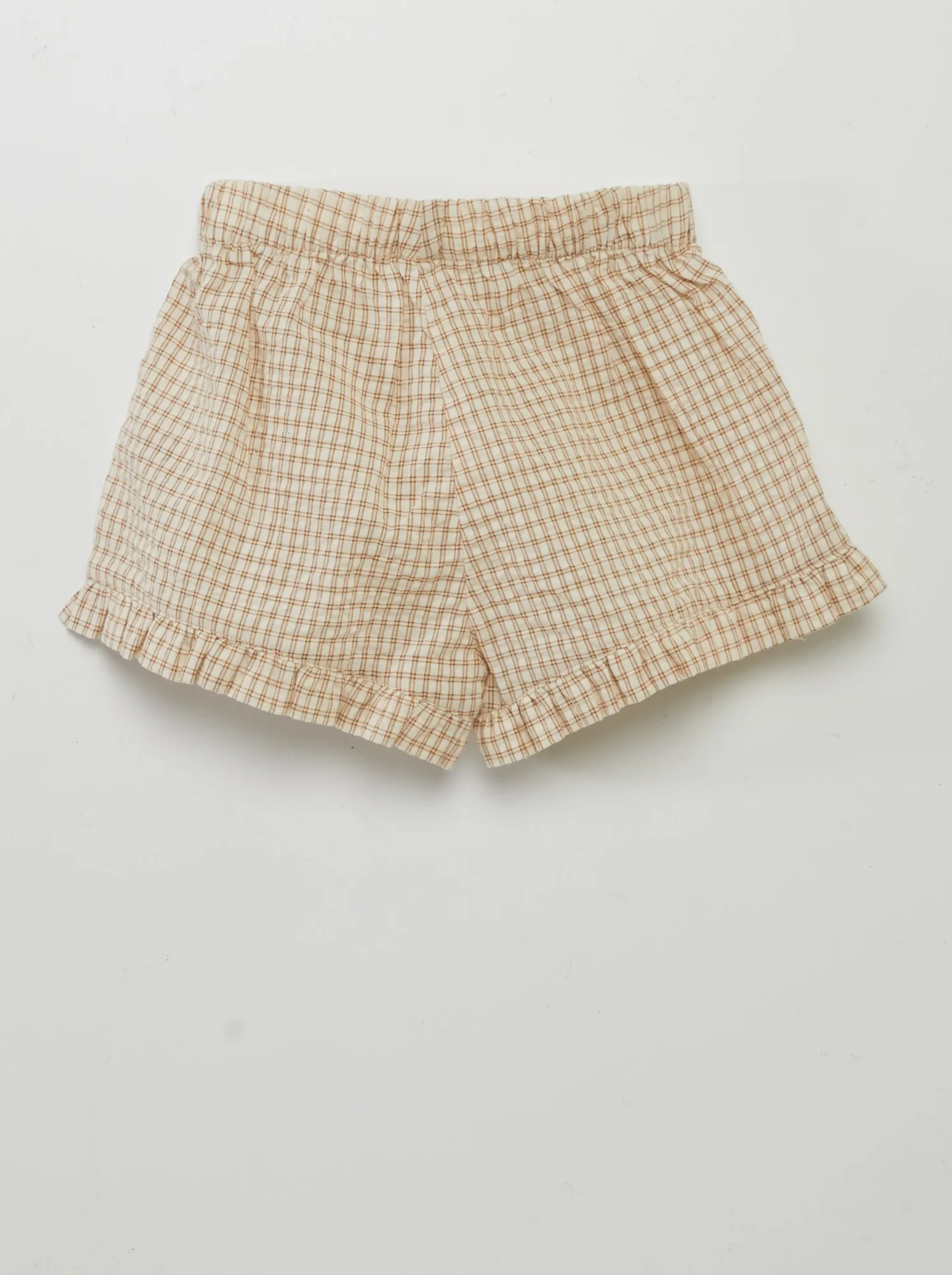 Shorts a quadri stile vichy - BEIGE