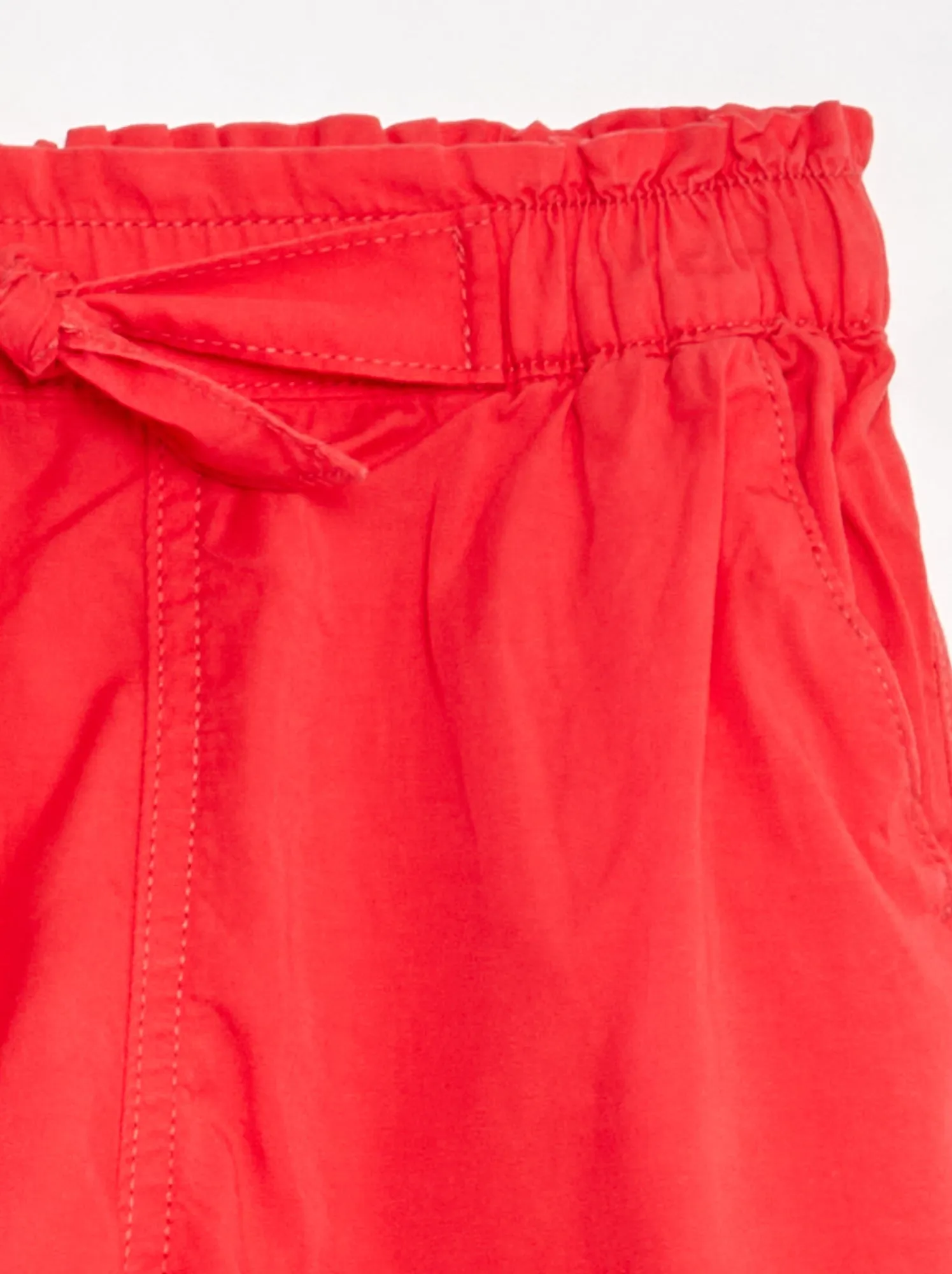 Shorts paperbag con cintura - ROSA