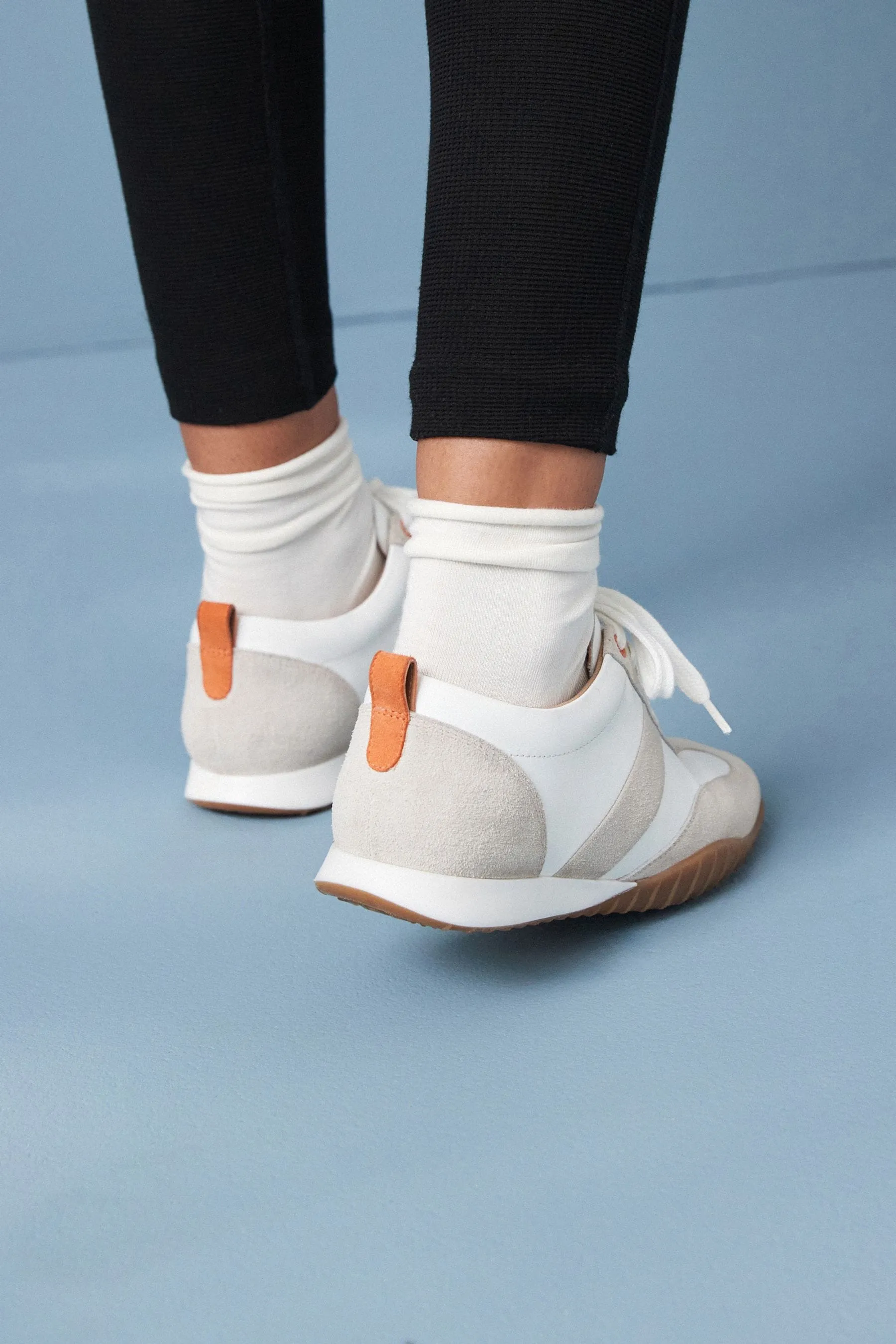 Signature - Scarpe da ginnastica rétro in pelle con suola slim
