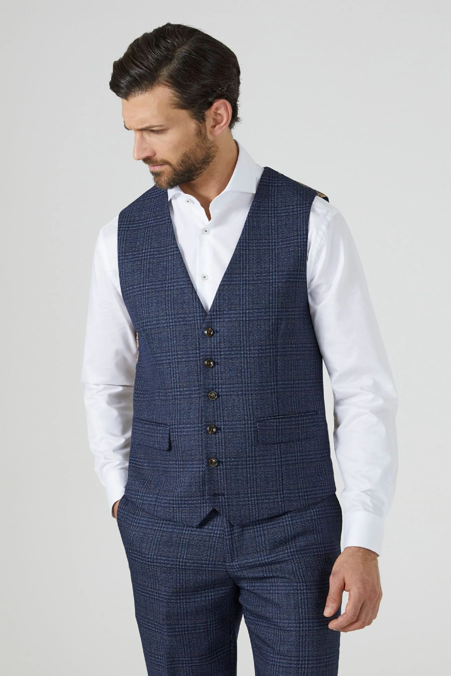 Skopes - Woolf A quadri Vestibilità sartoriale - Gilet da completo