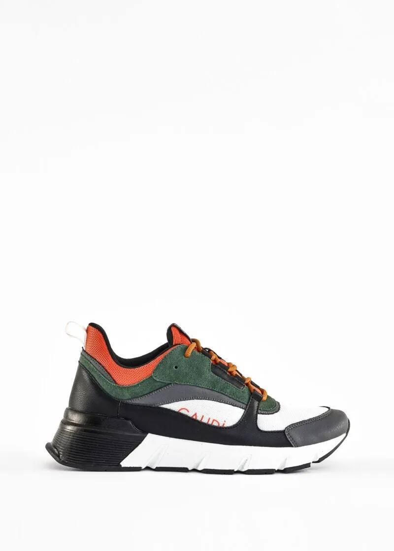 Sneaker in pelle e mesh