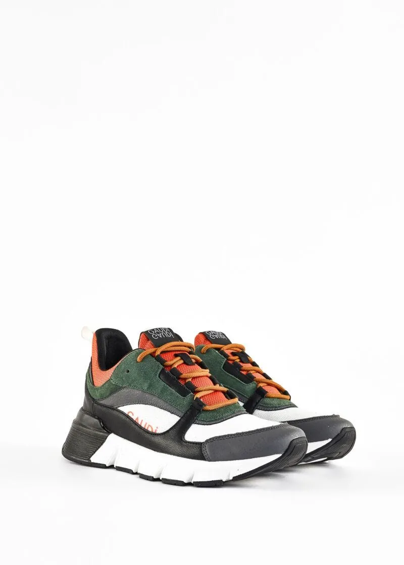 Sneaker in pelle e mesh
