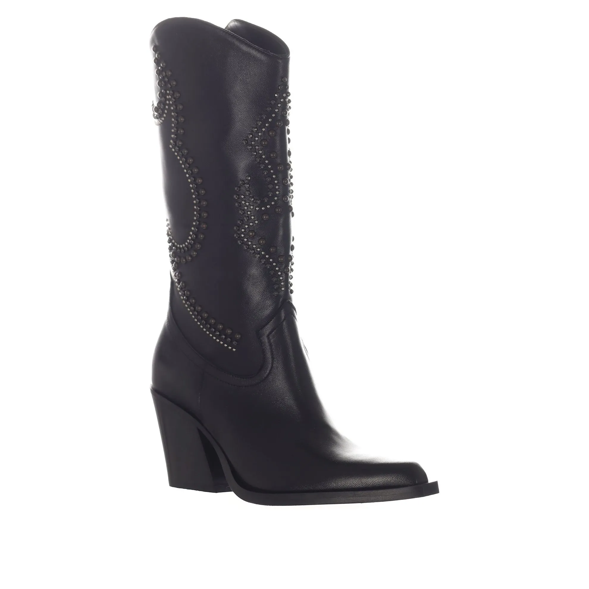 Stivale glove in pelle con borchie