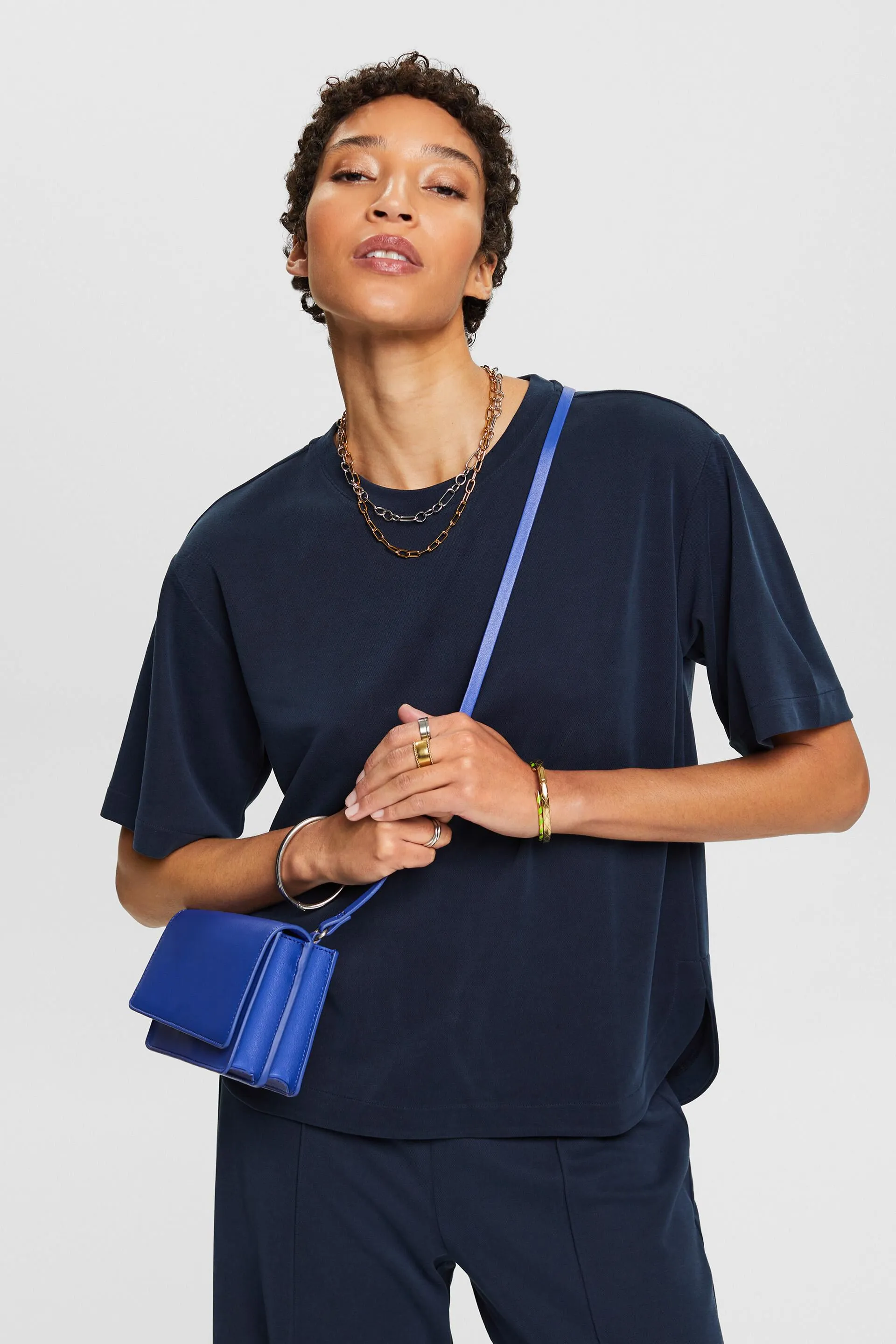 T-shirt girocollo in jersey