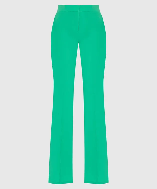 The Attico Pantaloni a zampa verde Rachel 221WCP63E043