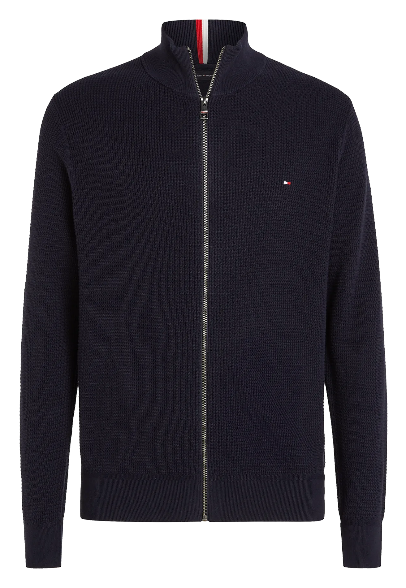  TOMMY HILFIGER   Gilet diritto con collo alto in cotone organico | Blu