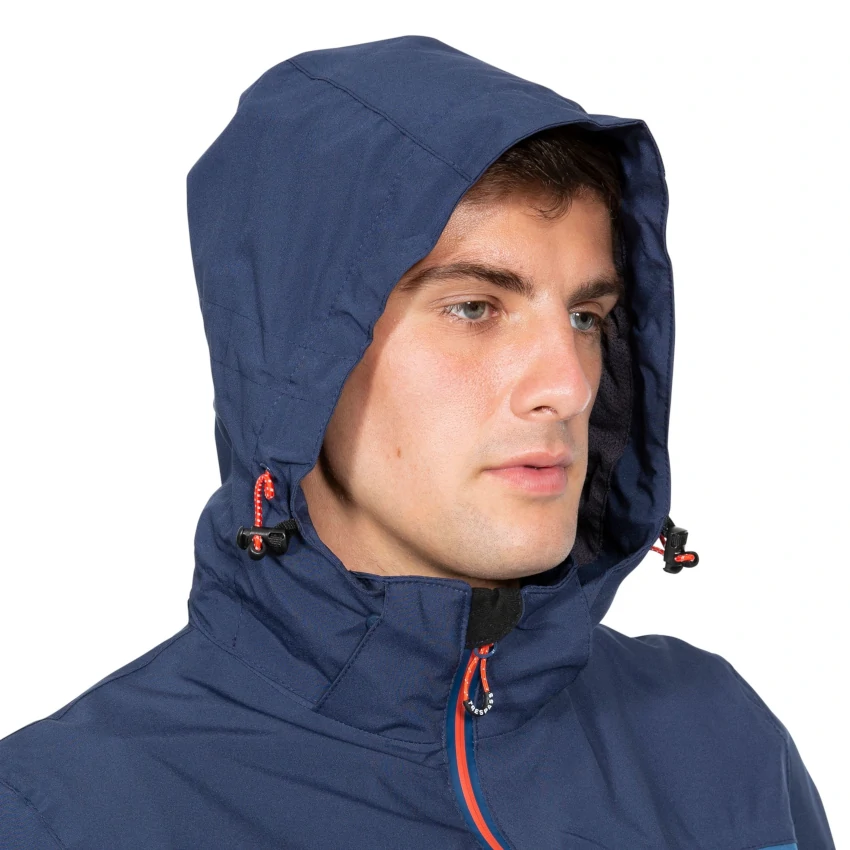 TRESPASS MEN’S WATERPROOF JACKET TAPPIN Indigo Giacca impermeabile uomo
