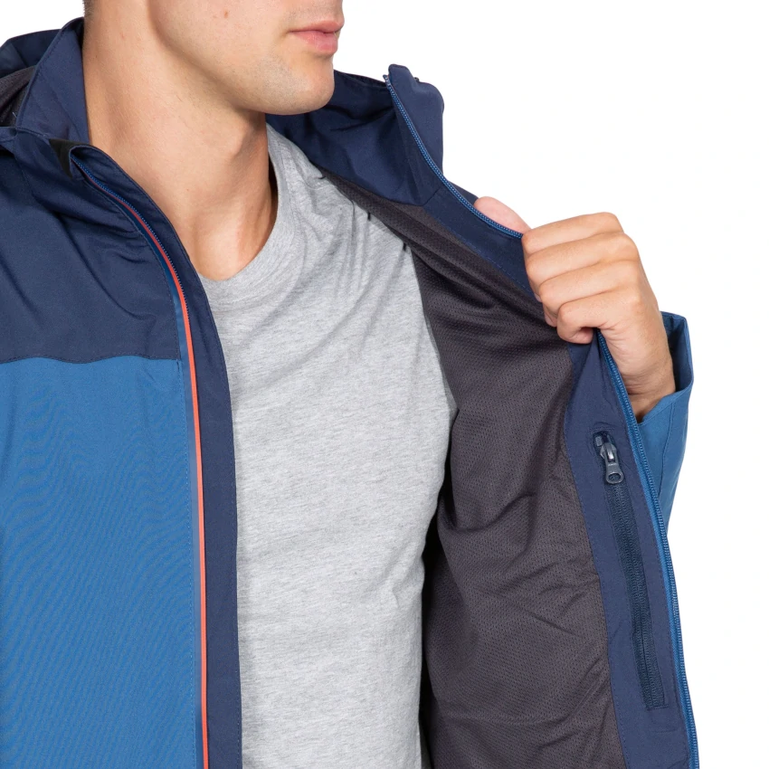 TRESPASS MEN’S WATERPROOF JACKET TAPPIN Indigo Giacca impermeabile uomo