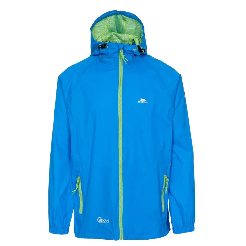 TRESPASS QIKPAC JACKET Cobalt giacca impermeabile ripiegabile unisex