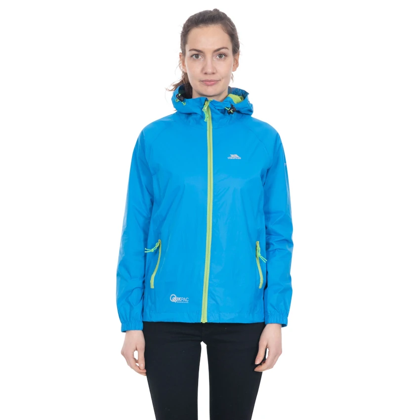 TRESPASS QIKPAC JACKET Cobalt giacca impermeabile ripiegabile unisex