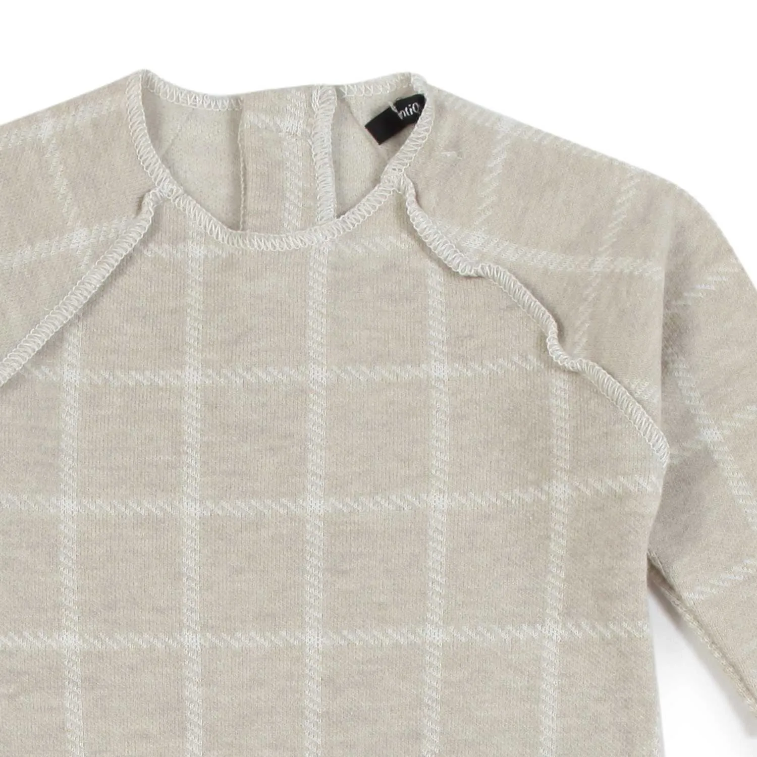 Tutina Beige A Quadri Bimbo E Bimba