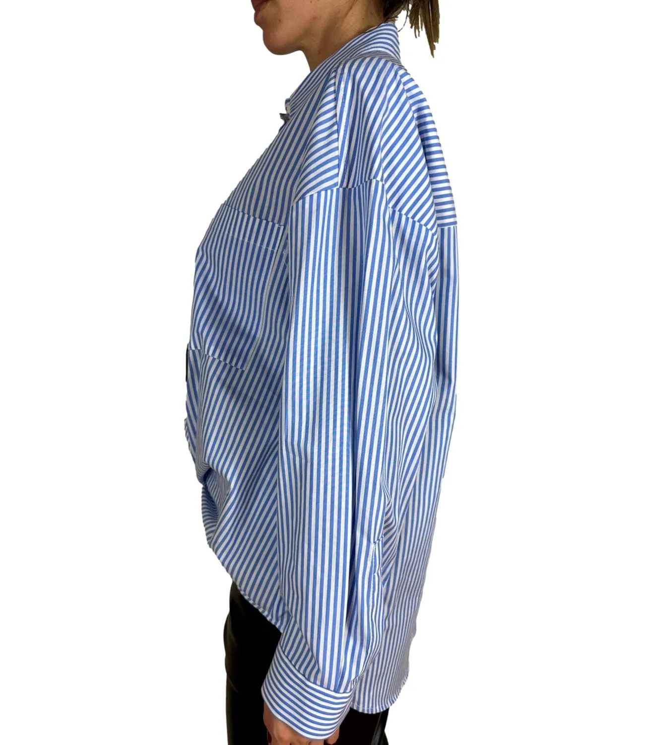 VICOLO Vicolo camicia azzurra righe donna