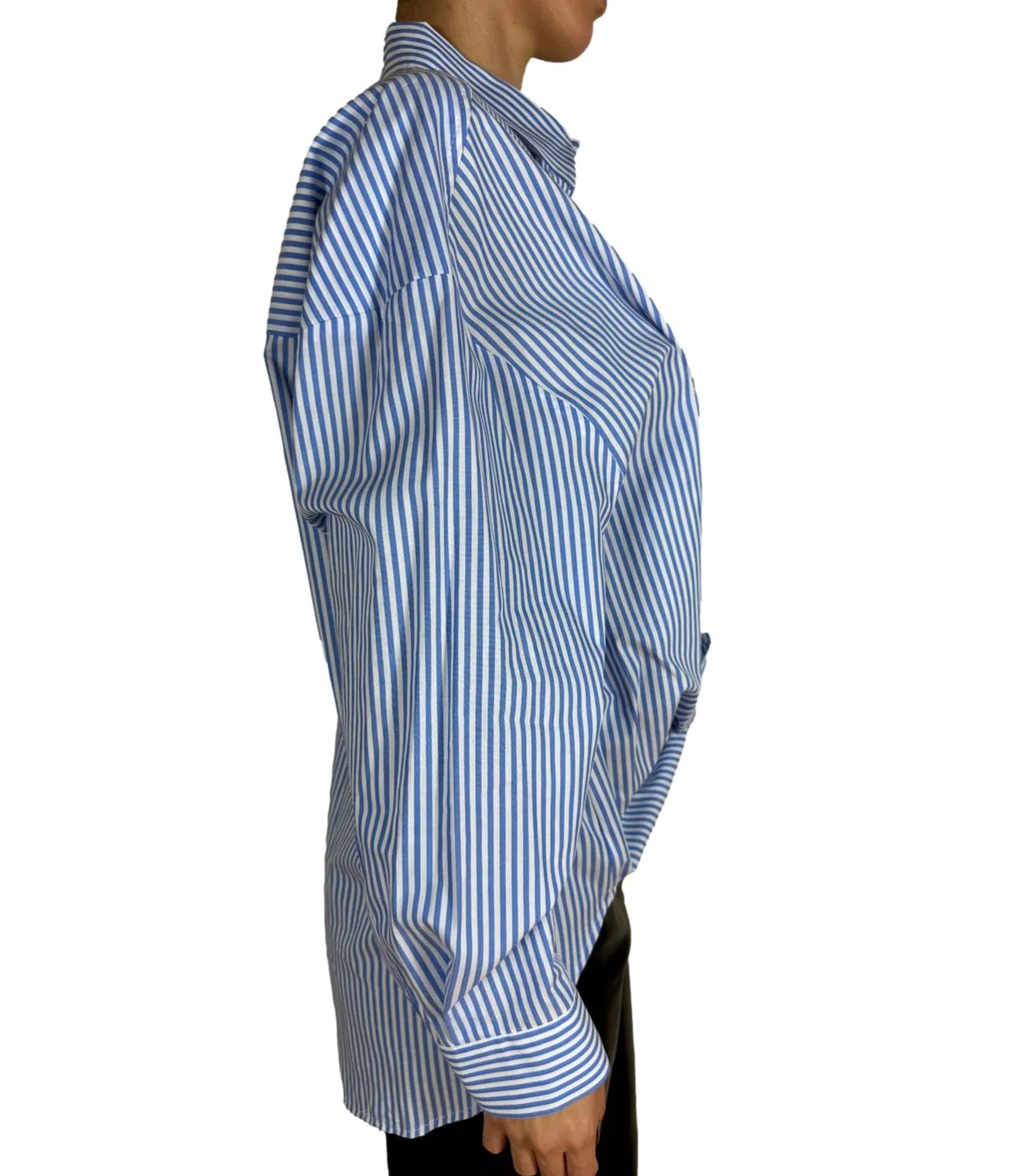 VICOLO Vicolo camicia azzurra righe donna
