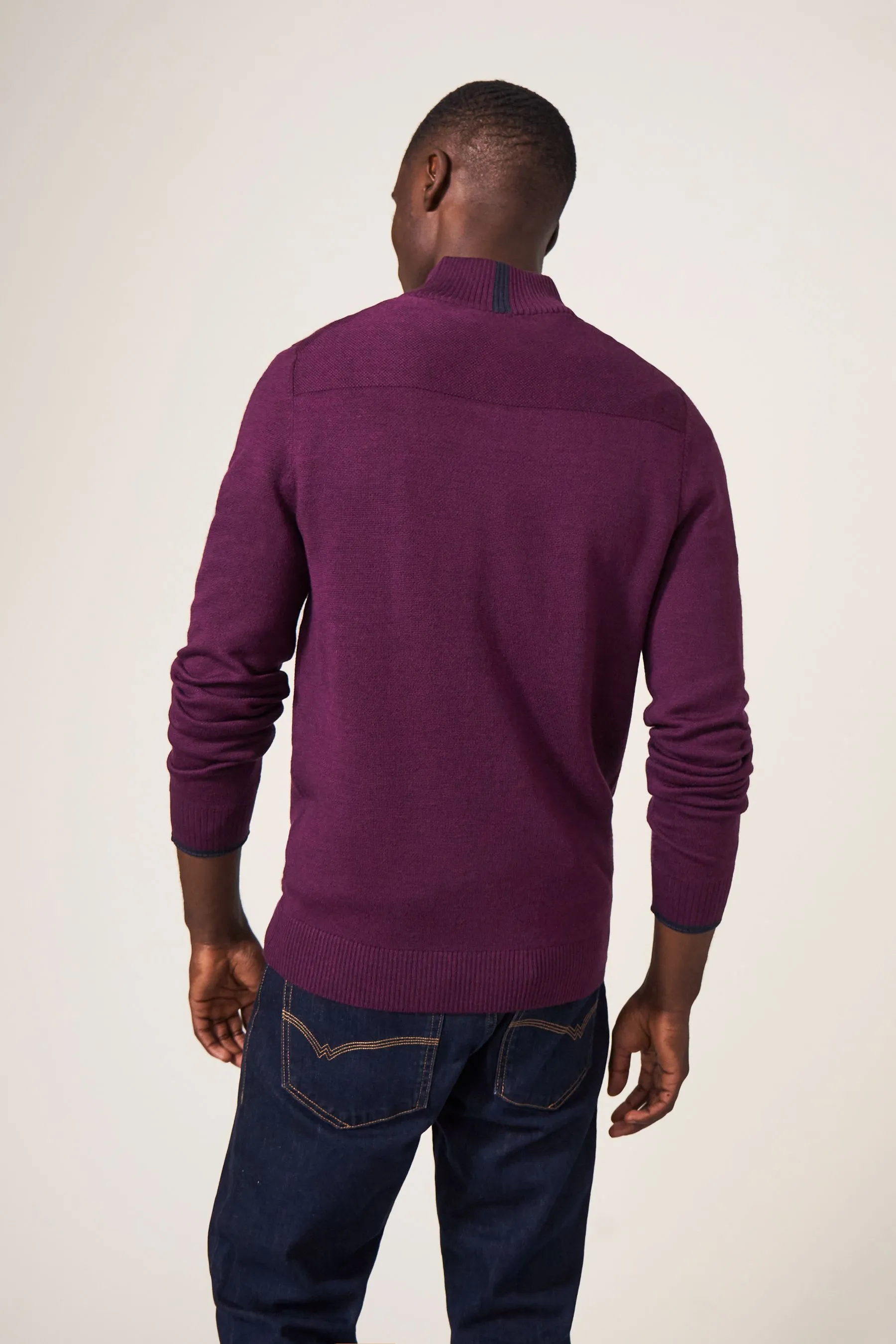 White Stuff Newport - Maglia in lana merino con collo a imbuto    