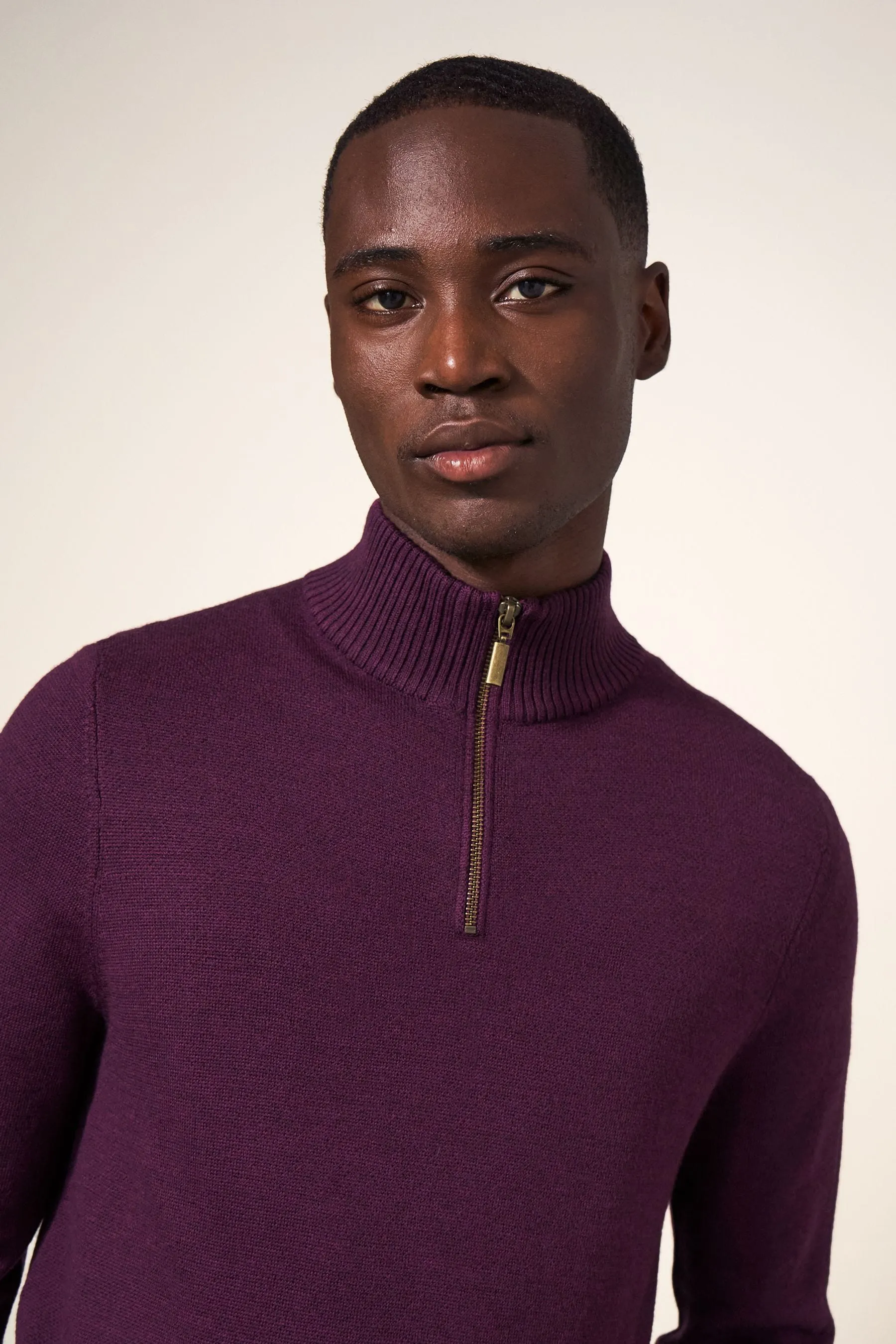 White Stuff Newport - Maglia in lana merino con collo a imbuto    