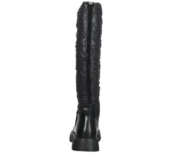 Wonders stivali invernali da donna scarpe in vera pelle con stivali da equitazione trapuntati B-8202 Oregon nero